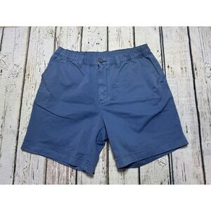 Chubbies Shorts Mens Medium Blue Elastic Waist Chino Cotton Stretch 7" Inseam